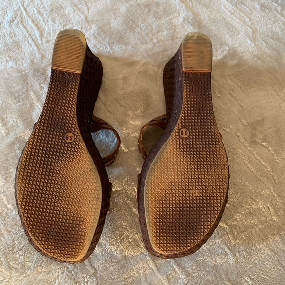 A Giannetti brown leather wedges - Picture 4 of 5